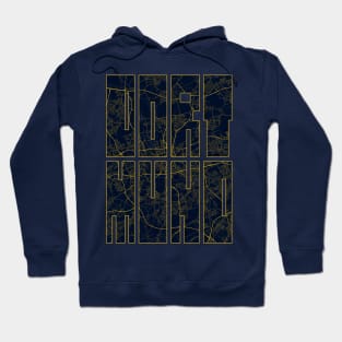 Dortmund, Germany City Map Typography - Gold Art Deco Hoodie